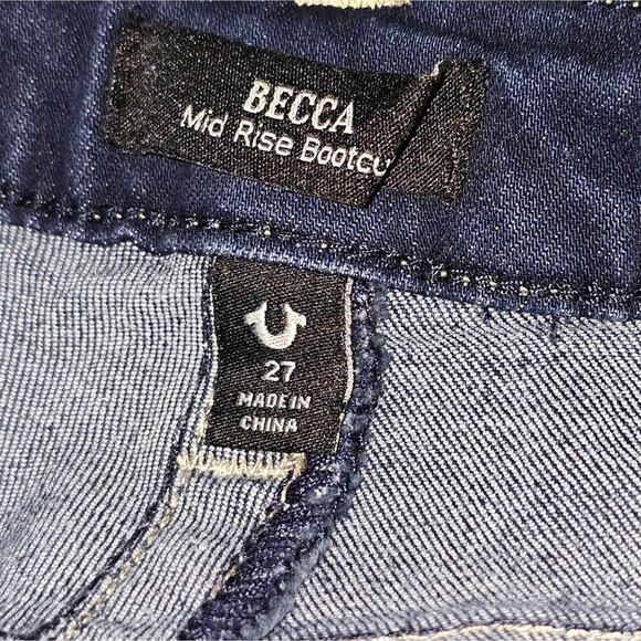 True‎ Religion Becca Mid Rise Bootcut Women's Dark Wash Blue Jeans Size 27 New - Picture 14 of 15
